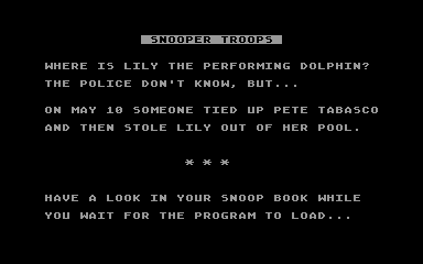 Snooper Troops - Case #2 - The Disappearing Dolphin — screenshot 1